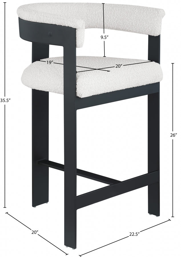 Oemor Boucle Fabric Bar / Counter Stools