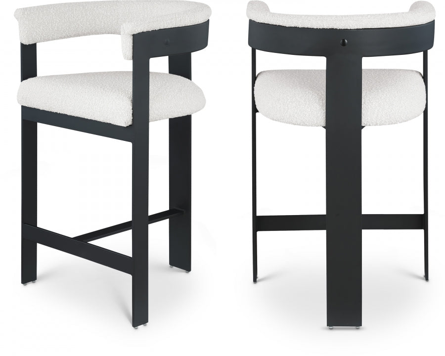 Oemor Boucle Fabric Bar / Counter Stools