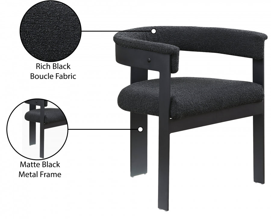 Oemor Boucle Fabric Dining Chair