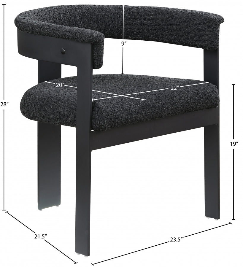 Oemor Boucle Fabric Dining Chair