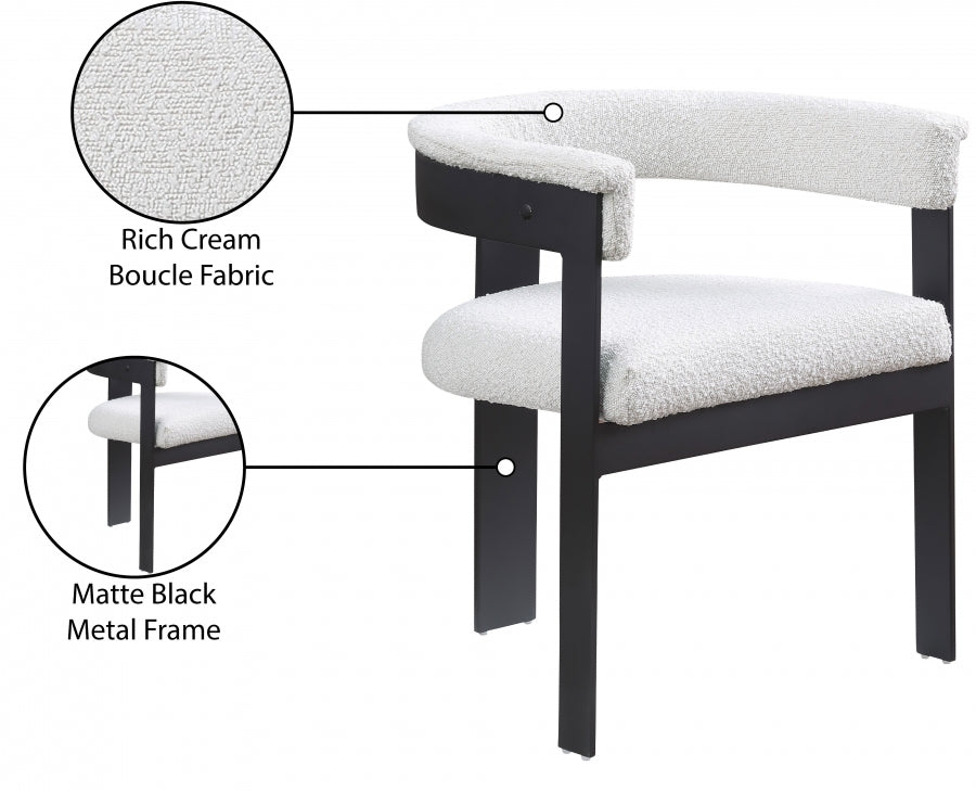 Oemor Boucle Fabric Dining Chair