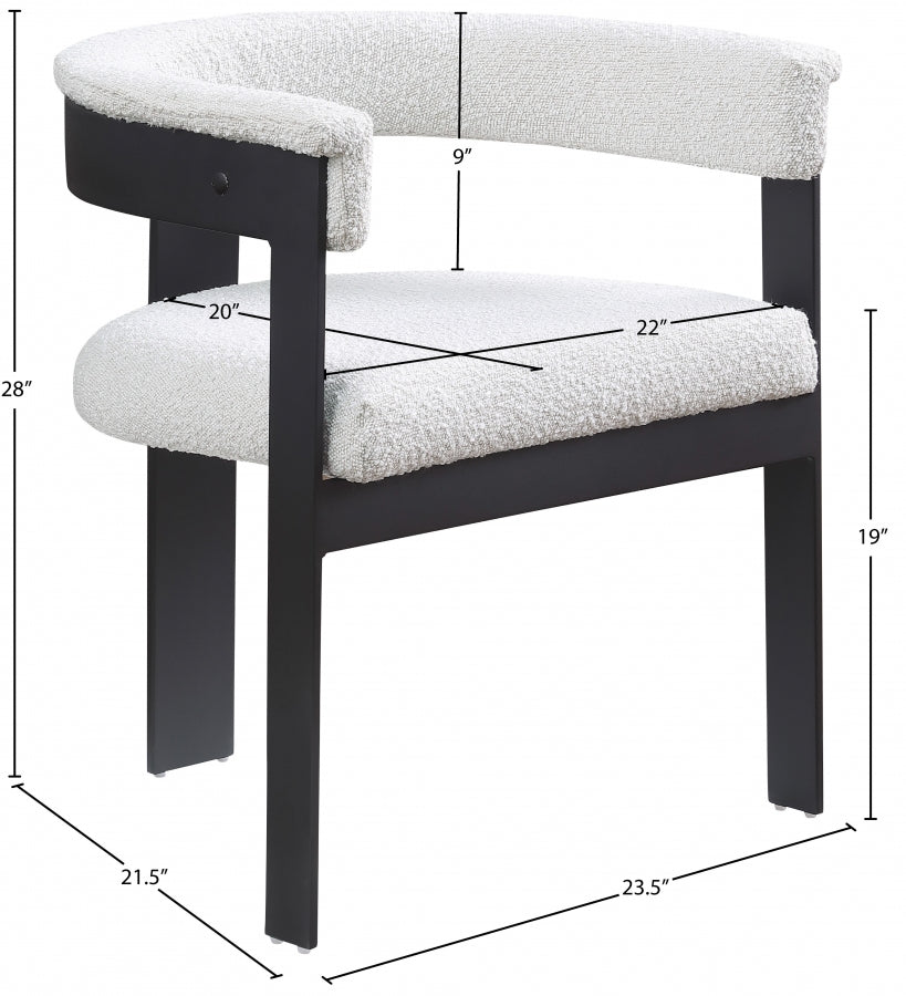 Oemor Boucle Fabric Dining Chair