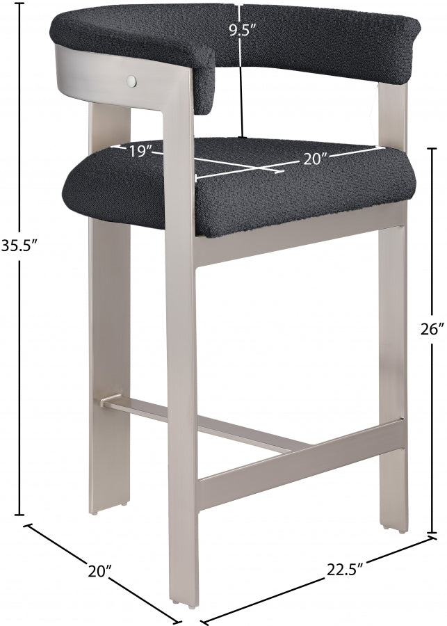 Oemor Boucle Fabric Bar / Counter Stools