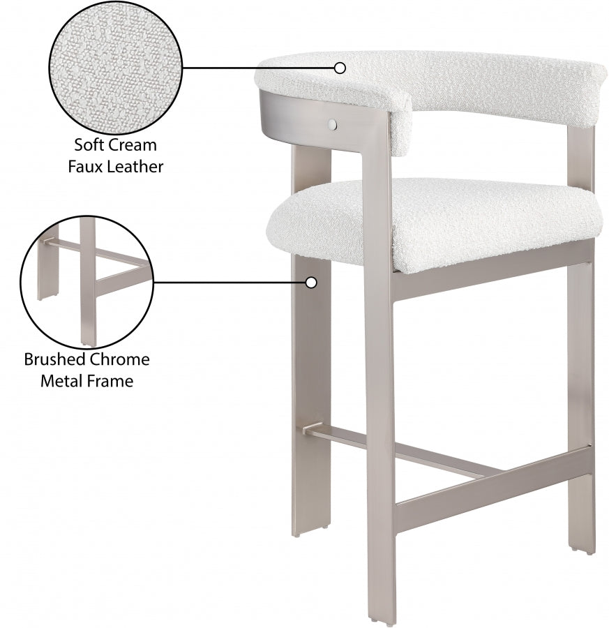 Oemor Boucle Fabric Bar / Counter Stools