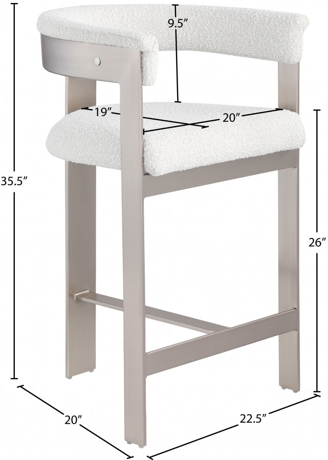 Oemor Boucle Fabric Bar / Counter Stools