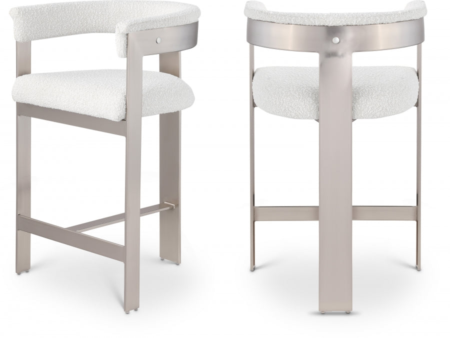 Oemor Boucle Fabric Bar / Counter Stools