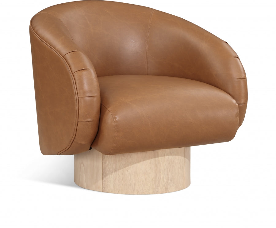 Nosbig Vegan Leather Swivel Accent Chair