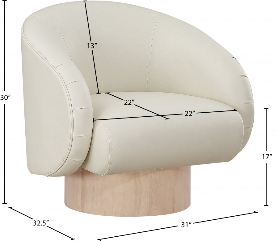 Nosbig Vegan Leather Swivel Accent Chair