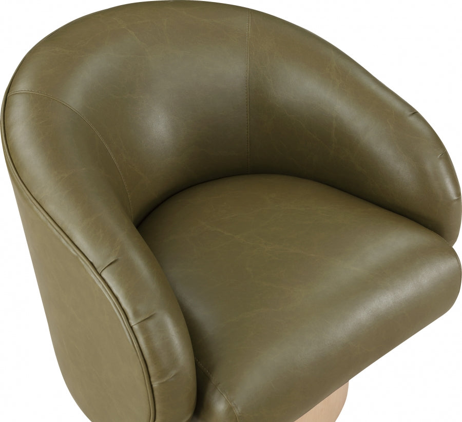 Nosbig Vegan Leather Swivel Accent Chair