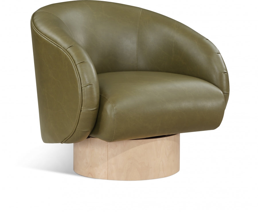 Nosbig Vegan Leather Swivel Accent Chair