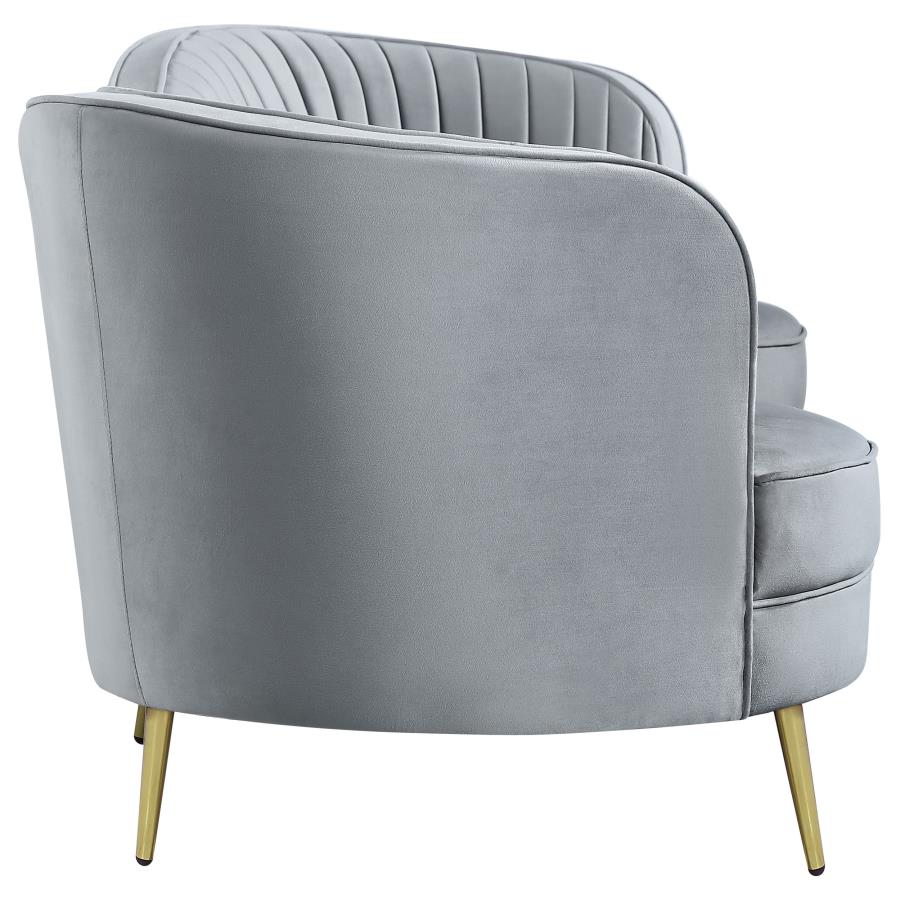Aihpos 2-piece Upholstered Channel Tufted Sofa Set