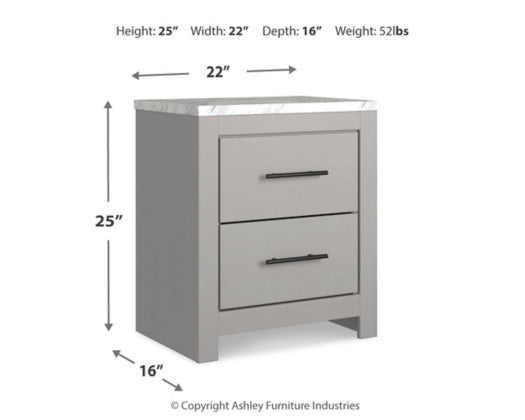 2911B Grubnottoc Two Drawer Night Stand