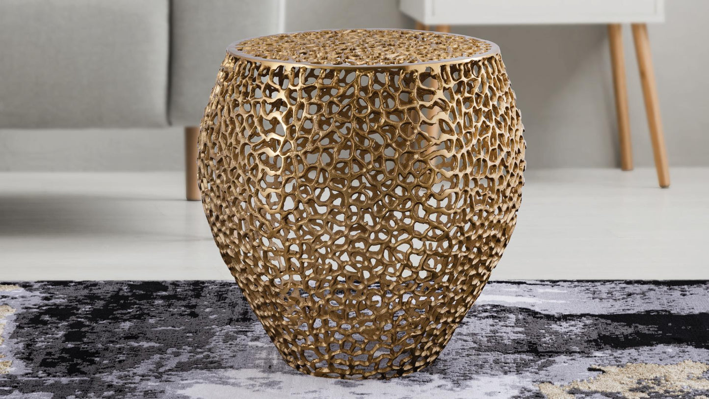 23-2053T Round Coffee Table Set Gold