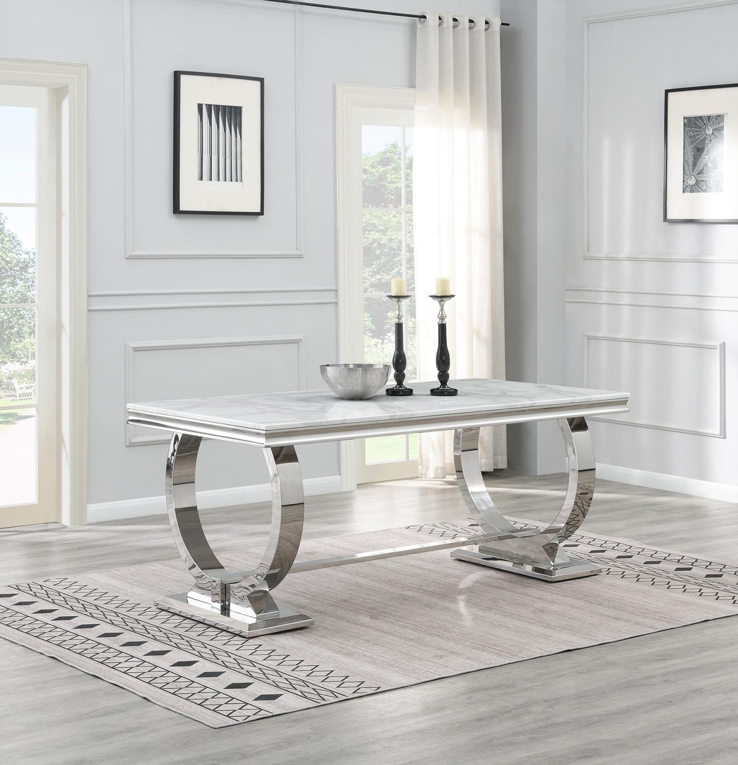 280-G DINING TABLE (MARBLE)