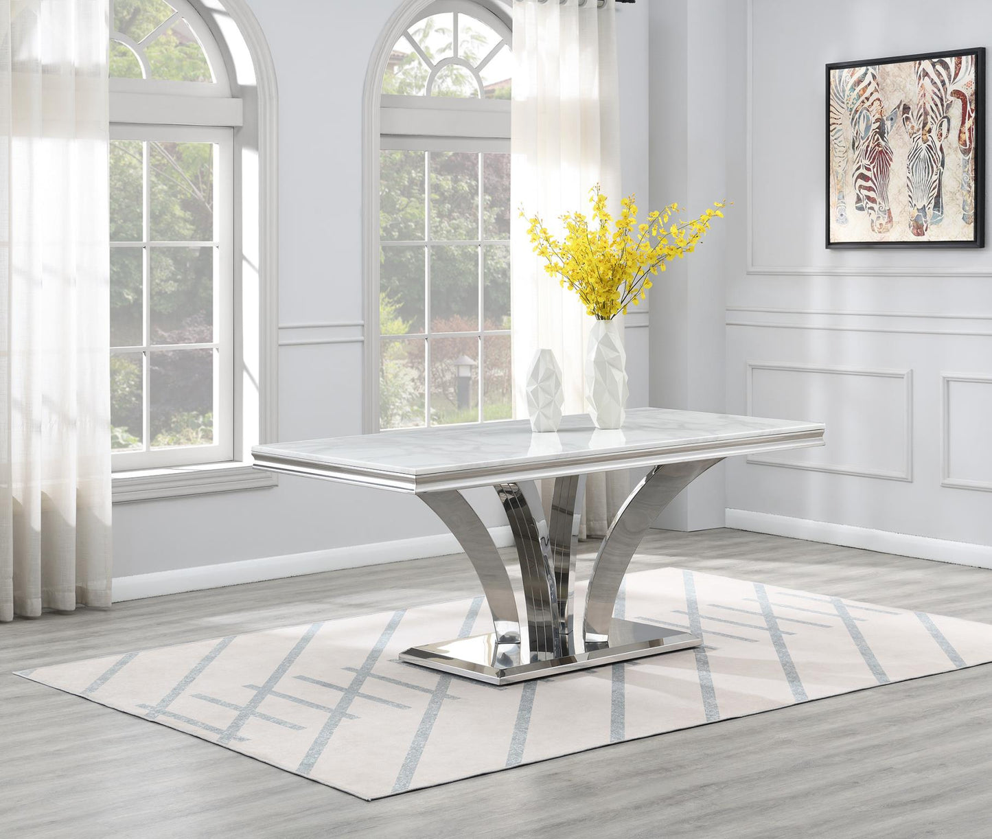 380-G DINING TABLE (MARBLE)