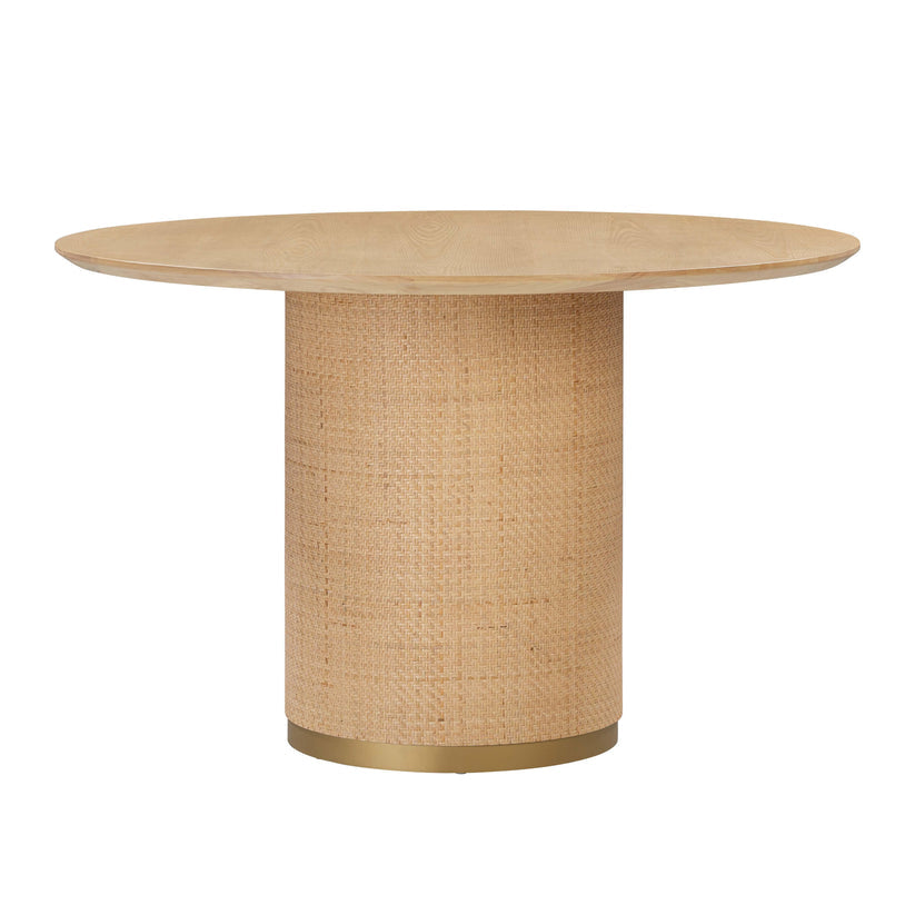 Abika Natural Ash & Rattan 47" Round Dining Table