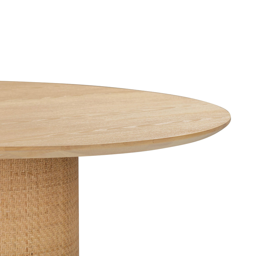 Abika Natural Ash & Rattan 47" Round Dining Table