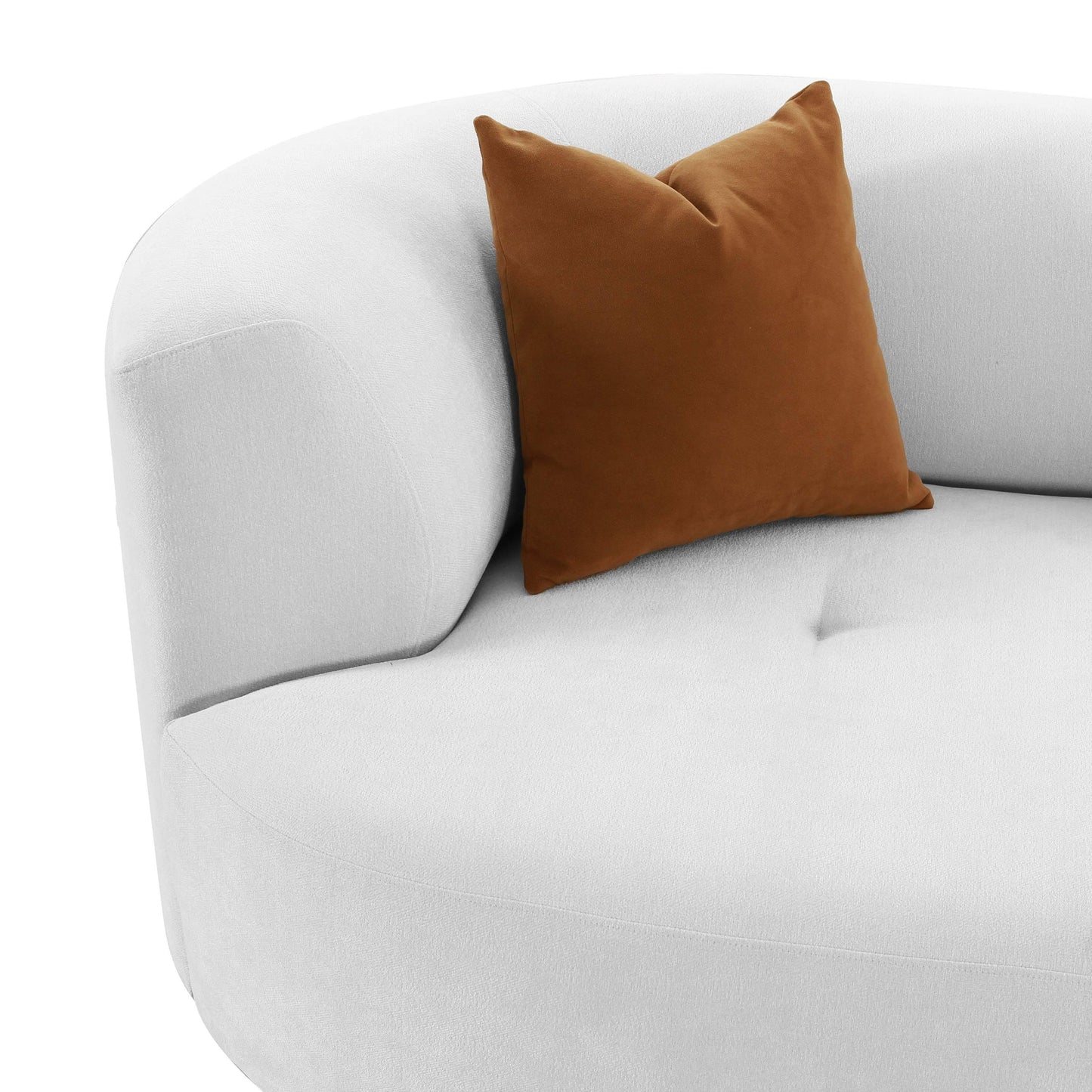 Elkcif Grey Velvet 2-Piece Chaise Modular Sofa