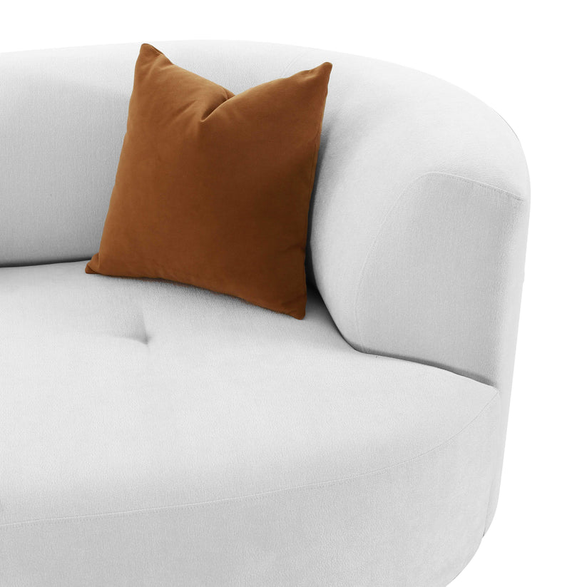 Elkcif Grey Velvet 2-Piece Chaise Modular Sofa