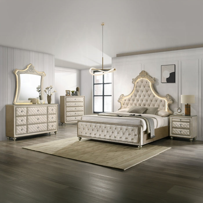 Enneicul Queen Bed W/LED