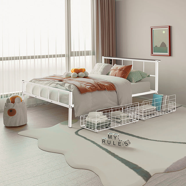 Ilocin Queen Metal Bed With Underbed Storage