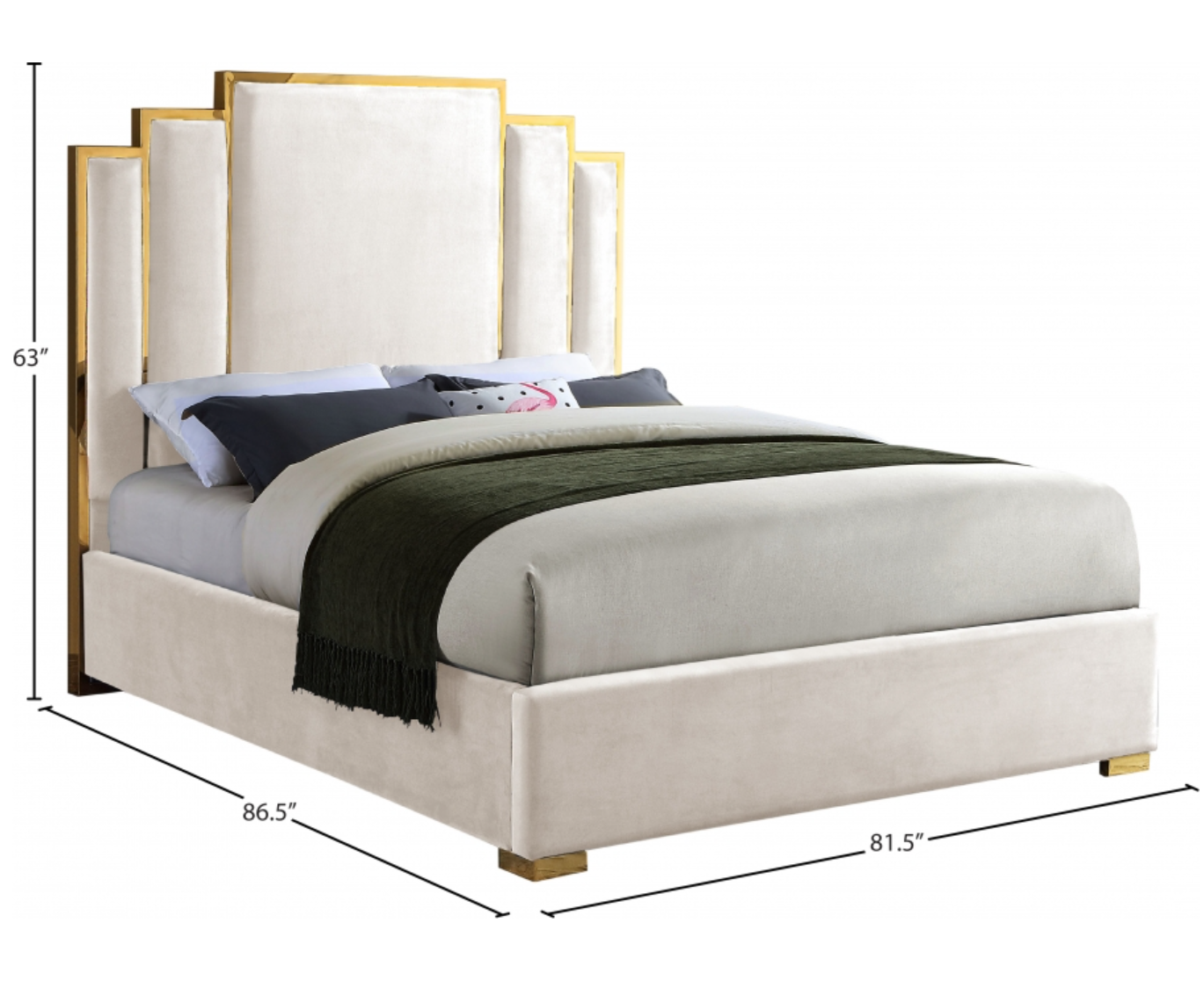 Oguh Velvet King Bed