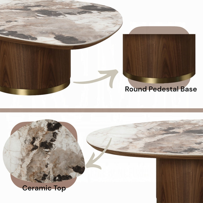 55130VL Enelliw COFFEE TABLE W/CERAMIC TOP