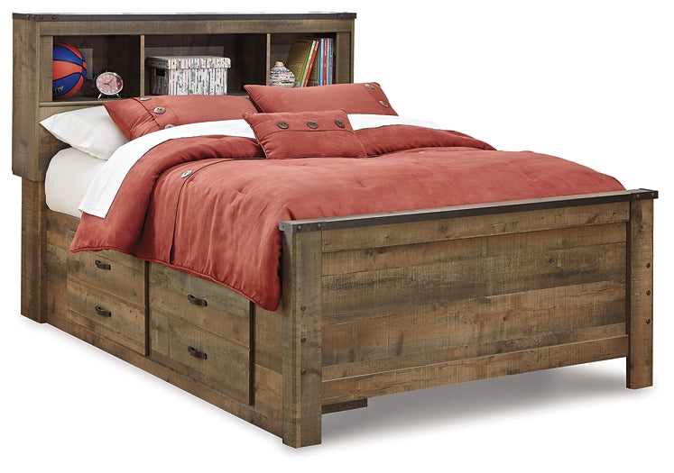 Trinell Bookcase Bed With 2 Storage Drawers
