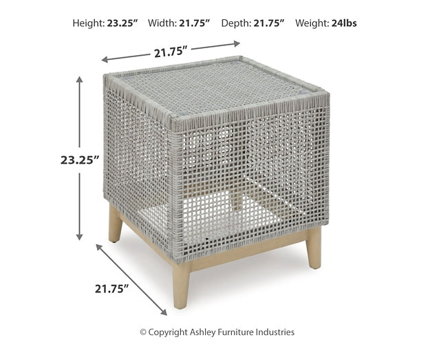 Ashley Express - Seton Creek 2 Outdoor Chairs with End Table
