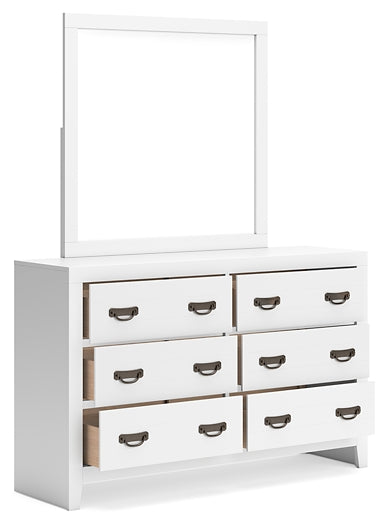 Binterglen Queen Panel Bed with Mirrored Dresser, Chest and Nightstand