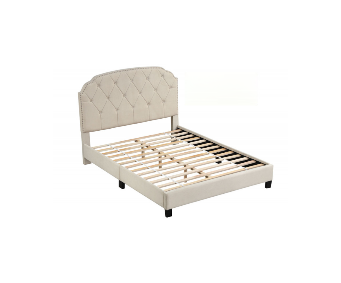 SIMON VELVET UPHOLSTERED BED