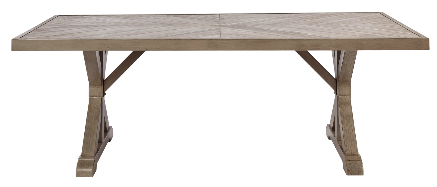 Beachcroft RECT Dining Table w/UMB OPT