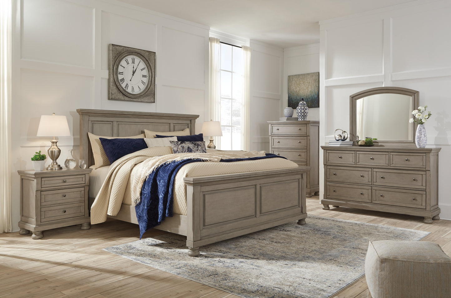 Ashley Express - Lettner Queen Sleigh Bed with 2 Storage Drawers