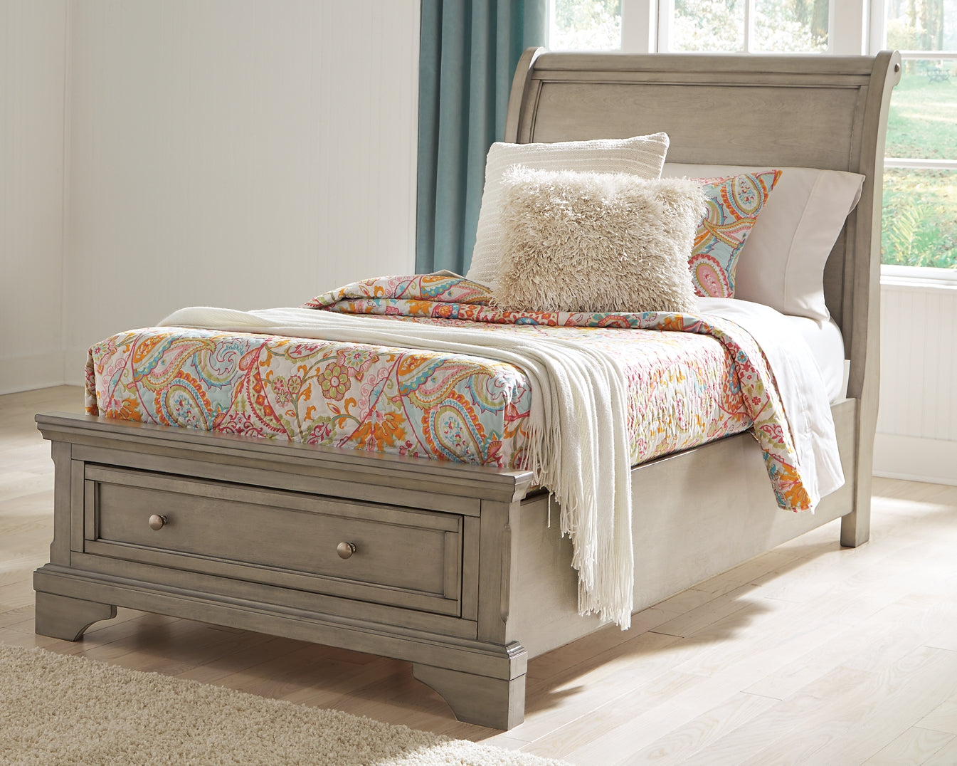 Ashley Express - Lettner Queen Sleigh Bed with 2 Storage Drawers