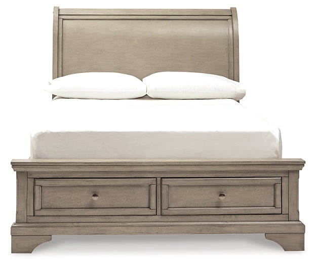 Ashley Express - Lettner Queen Sleigh Bed with 2 Storage Drawers