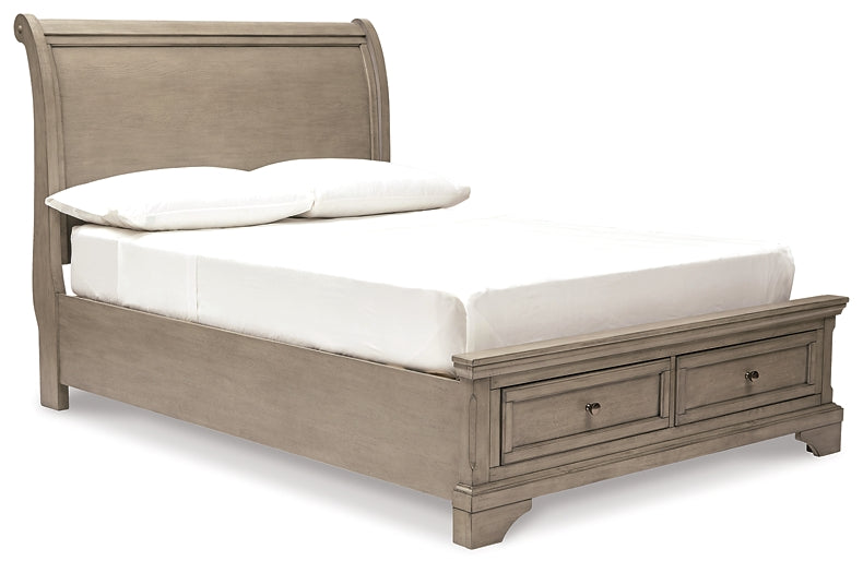 Ashley Express - Lettner Queen Sleigh Bed with 2 Storage Drawers