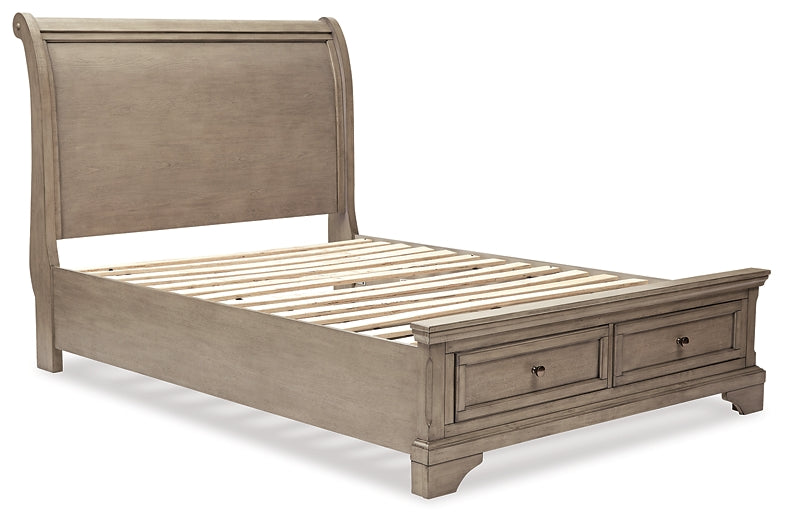 Ashley Express - Lettner Queen Sleigh Bed with 2 Storage Drawers