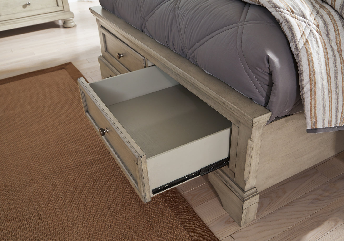 Ashley Express - Lettner Queen Sleigh Bed with 2 Storage Drawers