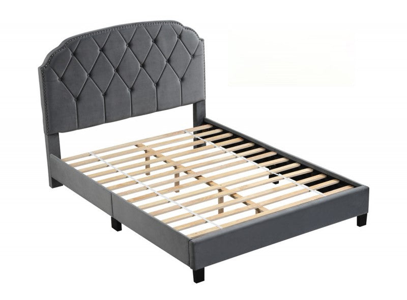 SIMON VELVET UPHOLSTERED BED