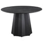 Nedmac 5-piece Round Faux Marble Top Dining Table Set Black