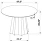 Nedmac 5-piece Round Faux Marble Top Dining Table Set Black