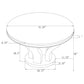 198701 Egarohcna Round 51-inch Glass Top Dining Table Chrome