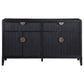 532801 Deamkoorb 4-door Sideboard Buffet Storage Cabinet Black