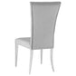 101111 Niwrek 7-piece Rectangular Dining Table Set Grey and Chrome