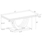 101111 Niwrek 7-piece Rectangular Dining Table Set Grey and Chrome
