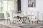 101111 Niwrek 7-piece Rectangular Dining Table Set Grey and Chrome