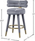 Yorztif Velvet Counter Stool