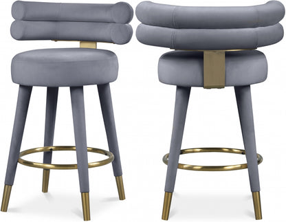 Yorztif Velvet Counter Stool