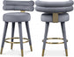 Yorztif Velvet Counter Stool