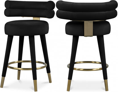 Yorztif Velvet Counter Stool